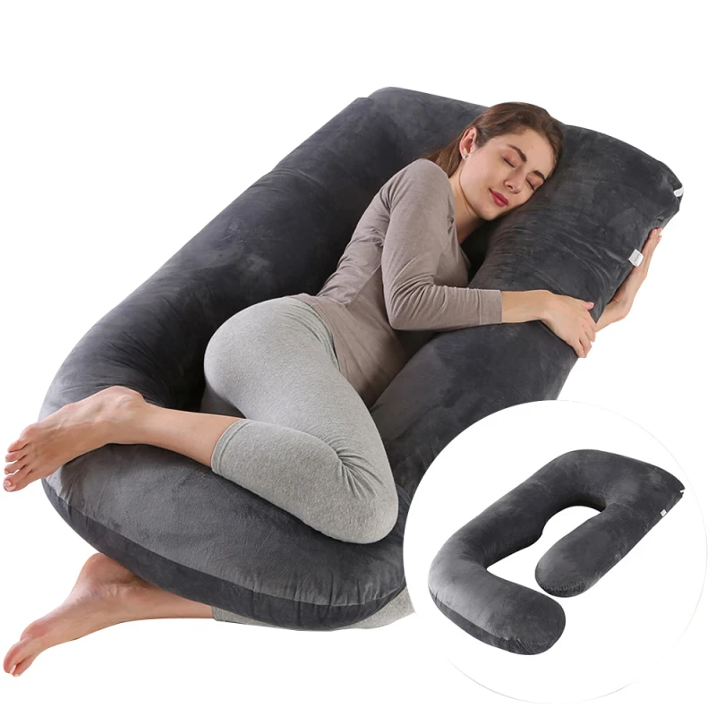 Stock-Customized-Maternity-Pillow-Pregnant-Women-Lightweight-Fabric-Memory-Foam-Body-Massage-Feature-Pain-Relief