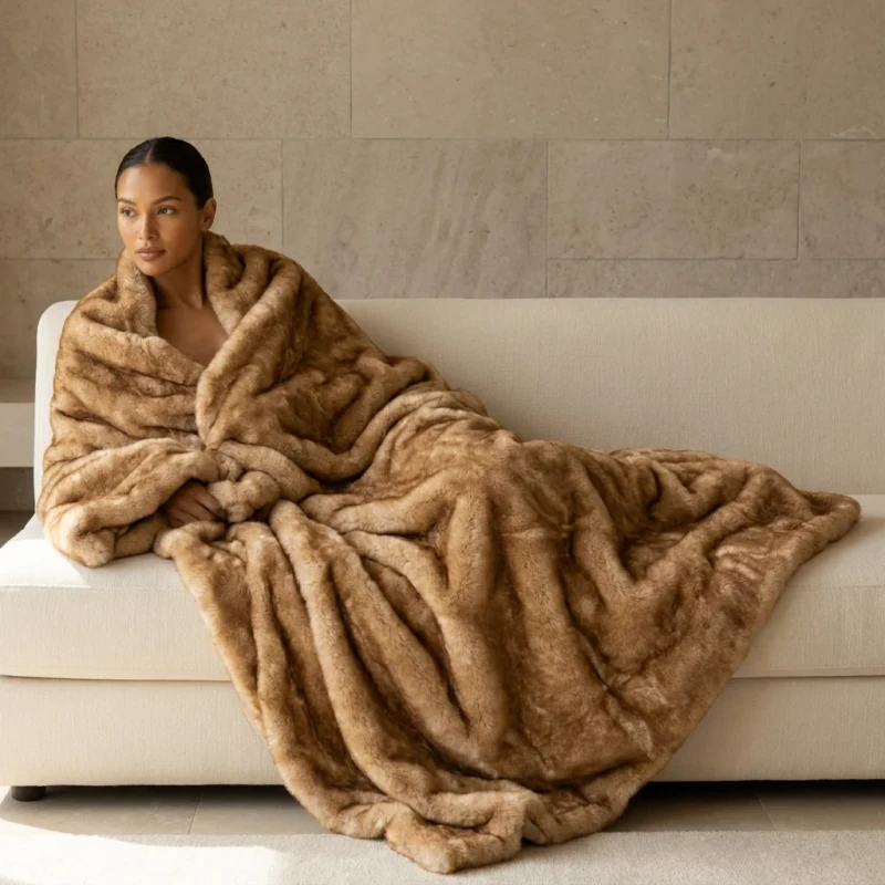 Stretchy-Faux-Rabbit-Fur-Blanket-with-Spandex-Custom-All-Sizes-Heavyweight-Plush-Throw-Blanket-Factory-Supplier