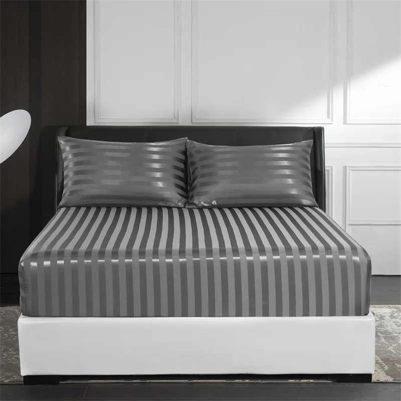 Striped-Cooling-Queen-Sheets-Set-Fitted-Flat-Sheet-Pillowcase-Sets-4-Piece-Super-Soft-Stripe-Bed-Sheet
