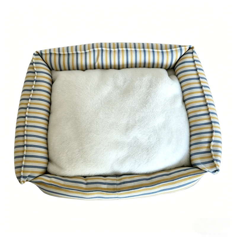 Striped-Cotton-and-Linen-Pet-Nest-Four-Season-Thickened-Plush-Cat-and-Dog-Bed-Washable-and-Easy-to-Care-for