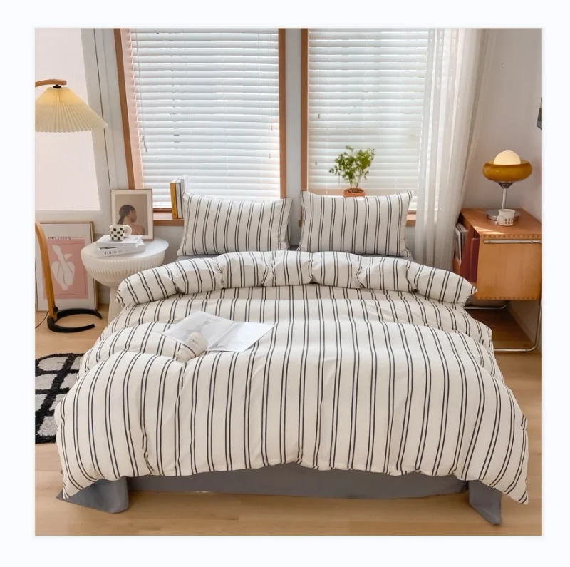 Striped-Patterns-Super-King-Flat-Fitted-Bed-Sheet-Set-Printed-Duvet-Cover-Bedding-Sets