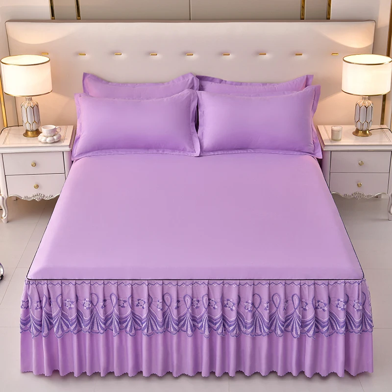 Summer-Annes-Simple-Solid-Color-Lace-Edge-Bed-Skirt