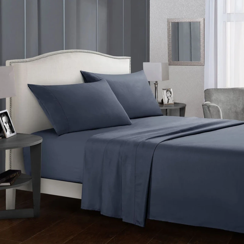 Summer-Annes-Solid-Color-Polyester-Flat-Sheet-Fitted-Sheet-Pillowcases-Sheet-Set