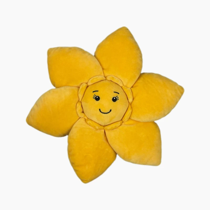 Sunflower-Shaped-Plush-Pillow-Embroidery-Decorative-Cushion-Cover-Cotton-Throw-Pillow-for-Sofa-Living-Room