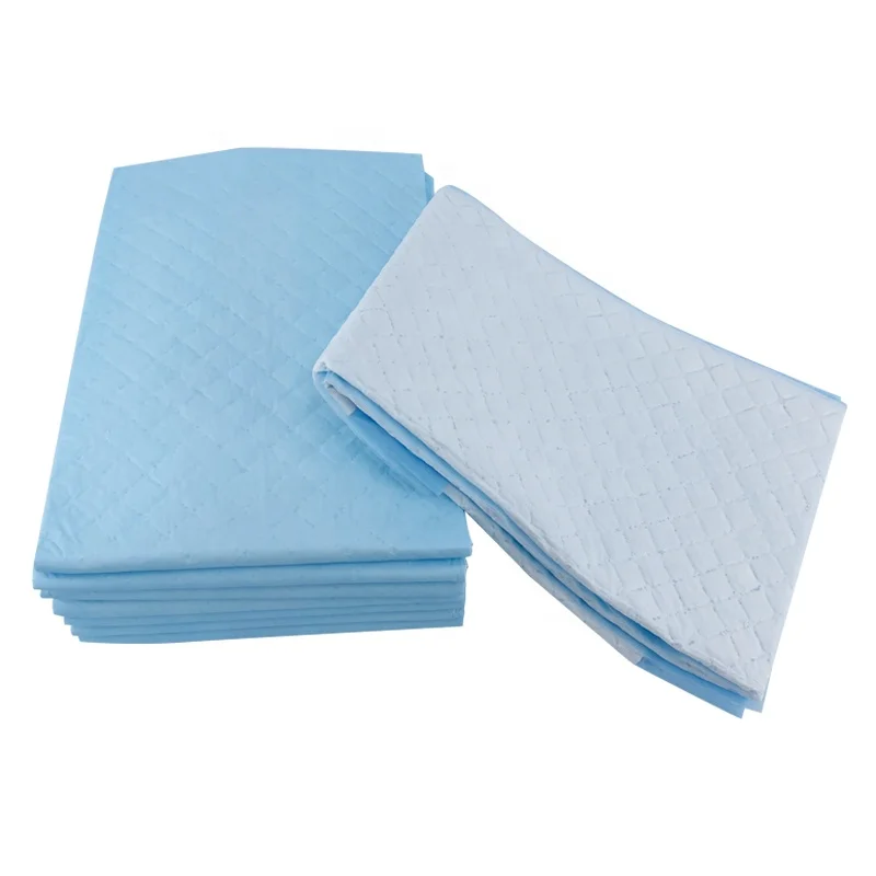 Super-Breathable-Hospital-Home-Premium-Incontinence-Nursing-Bed-Pads-Custom-Waterproof-Blue-Underpad-With-Anti-Leak-Leak-Guard