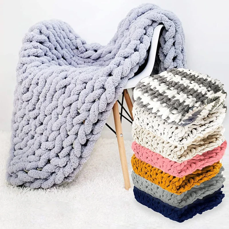 Super-Soft-Chunky-Giant-Knitted-Yarn-Bohemian-Throw-Hand-Chunky-Knitted-Weighted-Blanket-Braided-Blanket-for-Winter