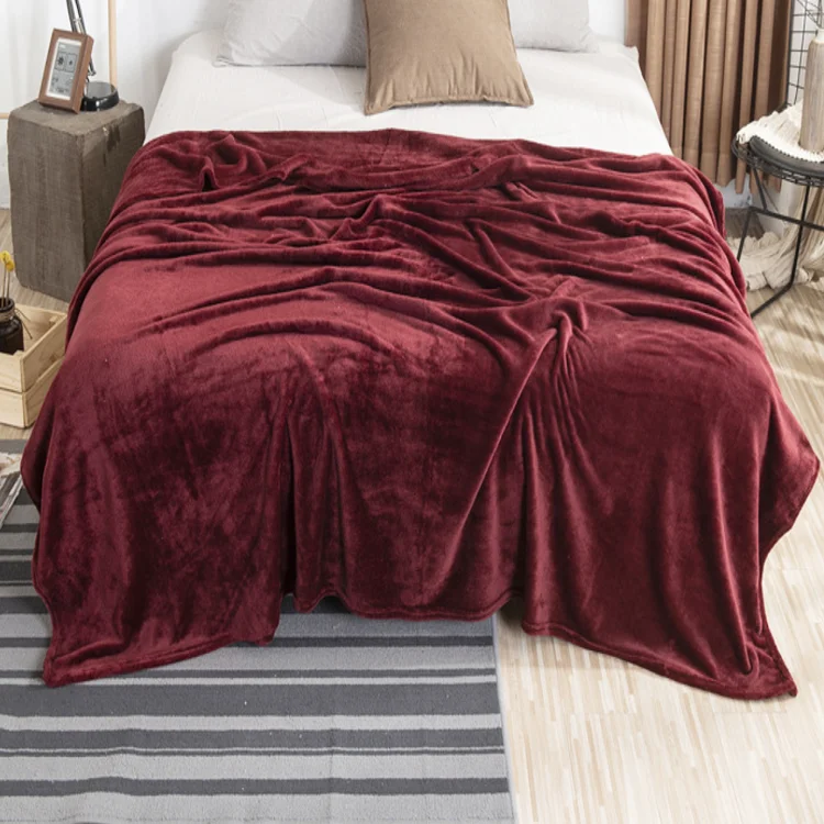 Super-Soft-Flannel-Fleece-Modern-Solid-Color-100-Polyester-Throw-Blanket-Plush-Sofa-Blanket