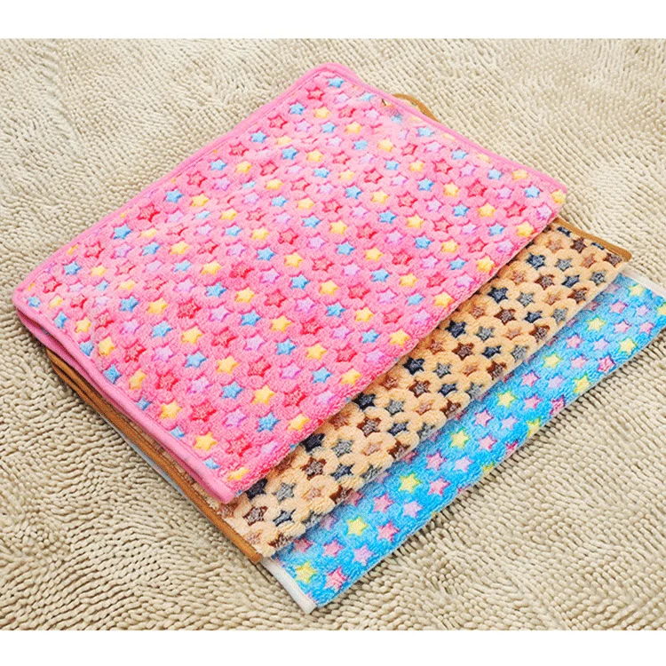 Super-Soft-Print-Fleece-Blanket-Breathable-Pet-Blanket-Star-Print-Dog-Puppy-Cat