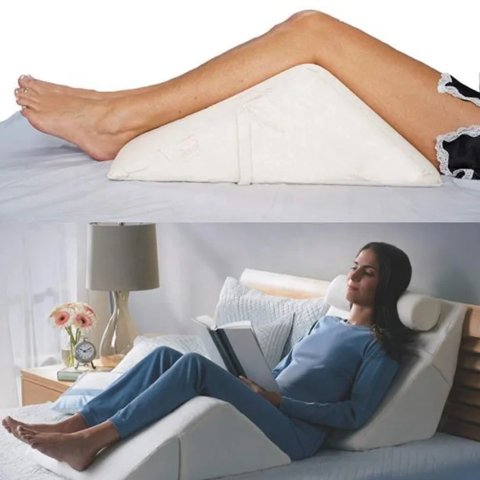 Super-Soft-Relax-Bed-Wedge-Pillow-Triangle-Shape-for-Back-Leg-Rest-TV-Reading-Pillow