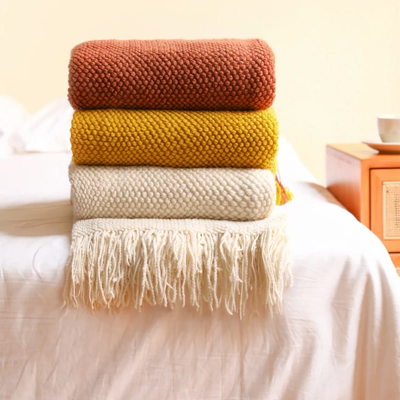 Super-Soft-Warm-Design-Color-Breathe-Textured-Polyester-Home-Decor-Acrylic-Knitted-Throw-Blanket-with-Tassel