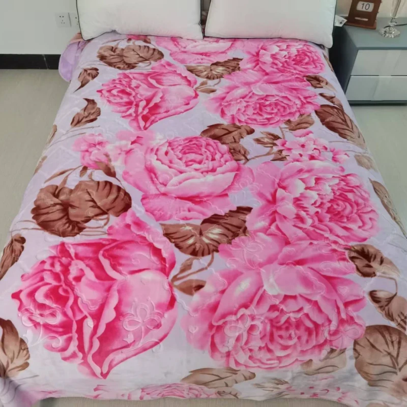 Super-Warm-Queen-King-Size-Cloud-Blankets-Printed-Floral-Custom-logo-Luxury-Sleep-Throws-Blankets-for-Winter