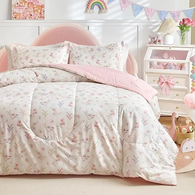 Supermarket-Quality-Floral-Pattern-3-Piece-Comforter-Set-American-Country-Style-Super-Warm-Bedding-Comforter-Set