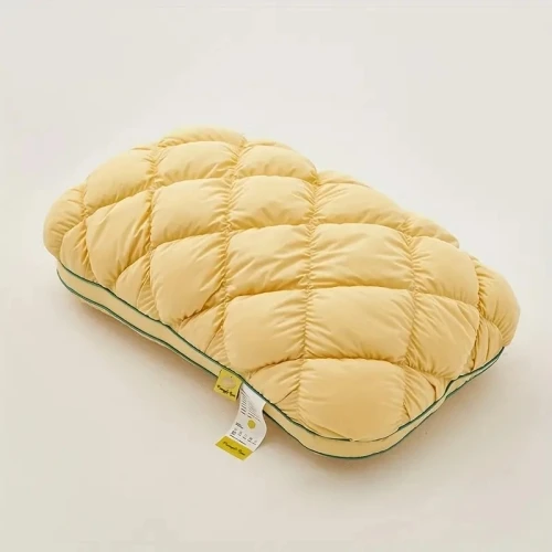 Synthetic-Filled-Twisted-Flowers-Neck-Pillow-Insert-100-Cotton-Cover-Anti-Snore-Memory-1000g
