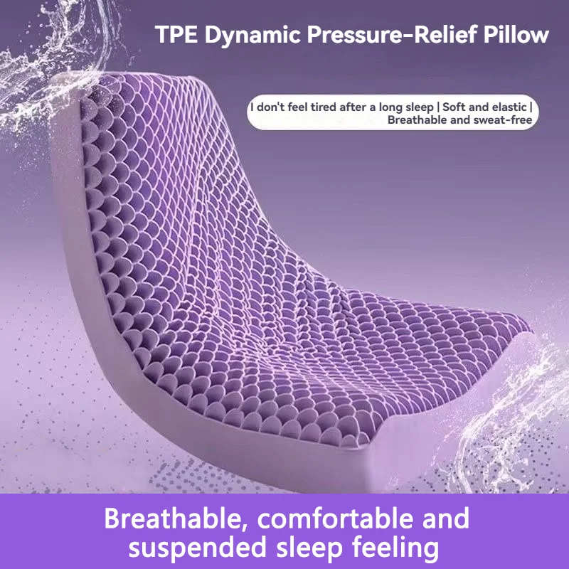 TPE-Pressure-free-Pillow-for-Home-Use-Washable-Comfortable-Cervical-Spine-Support-Breathable-Sweat-free