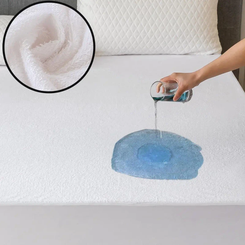 Terry-Mattress-Cover-Fitted-Style-Bedding-Waterproof-Mattress-Protector