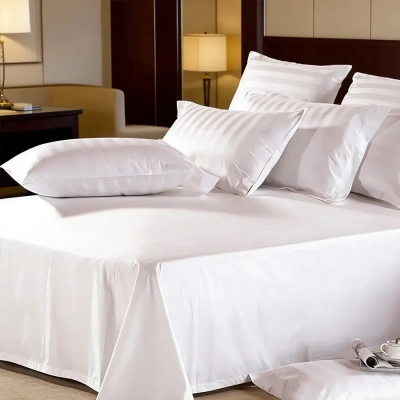 Textile-Luxury-Satin-Strip-Comforter-Bedding-Set-Pillowcase-for-Home-Hotel-Hospital