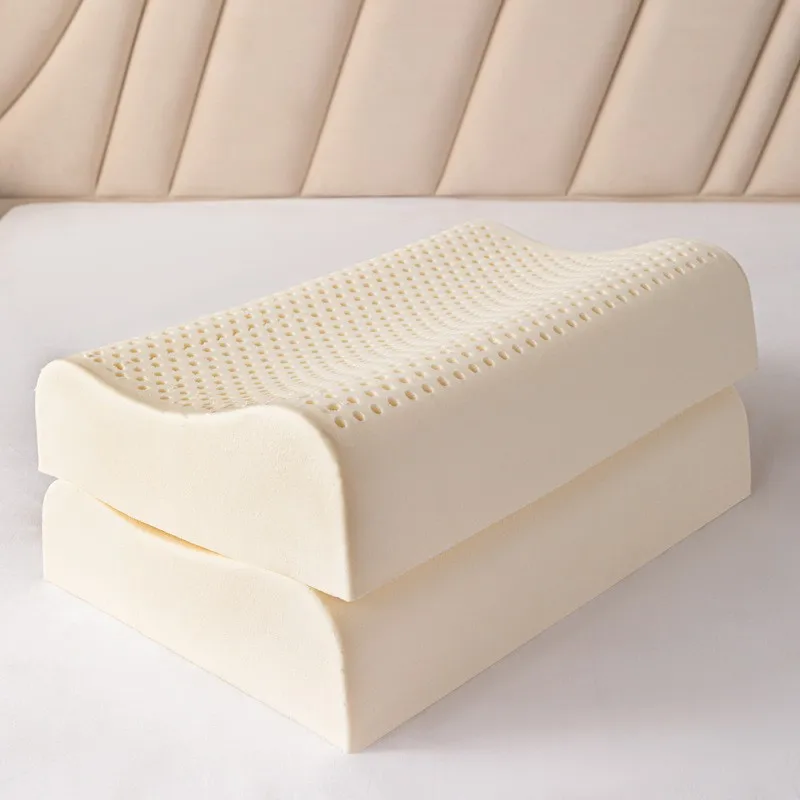 Thai-Natural-Latex-Pillow-Curve-Massage-Cervical-Vertebrae-Protection-Gift-Pillow-Adult-Rubber-Pillow-Core-Manufacturer-Stock