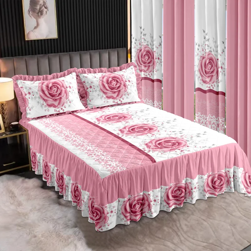 The-Latest-Design-of-Printed-Bed-Skirt-Features-Comfortable-Fabric-and-Is-Suitable-for-Bedroom-Bedding-Decoration