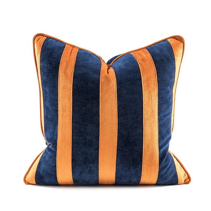 Thick-Chenille-Throw-Pillow-18-x-18-Inches-Soft-Decorative-Pillow-Cover-Solid-Square-Cushion-Case-for-Couch-Sofa-Bedroom-Orange