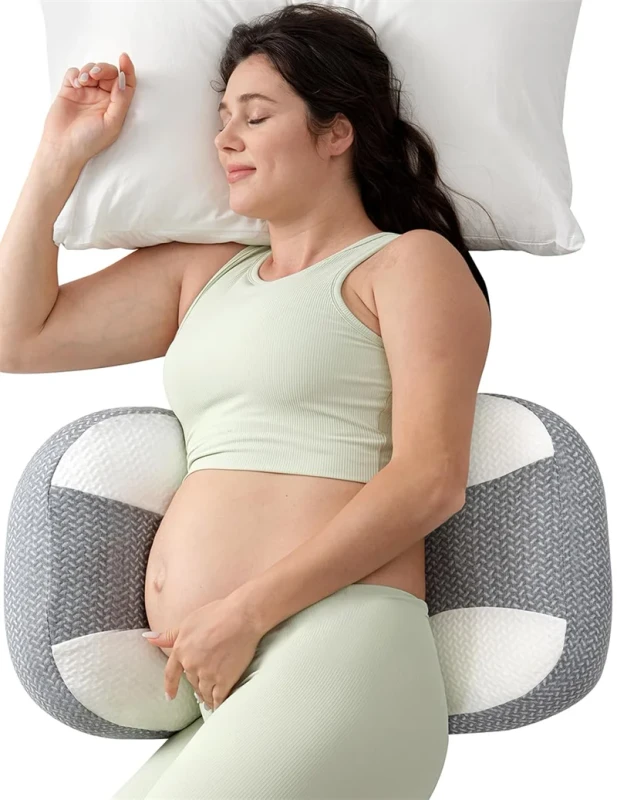 Thick-Soft-Memory-Foam-Pregnancy-Pillow-Full-Body-Support-Therapy-Massage-Portable-Design-Adjustable-Settings-Washable-Case