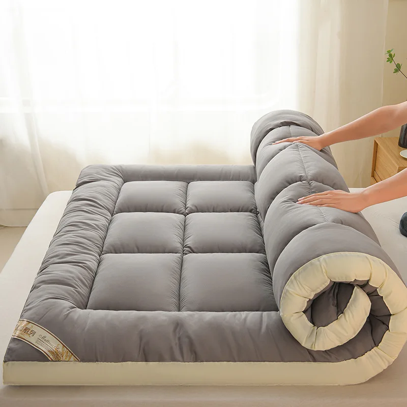 Thickened-Mattress-Topper-Non-deformable-Skin-friendly-Bed-Mat-Knitted-Microfiber-Anti-Dust-Mite-King-Size-for-Bedroom
