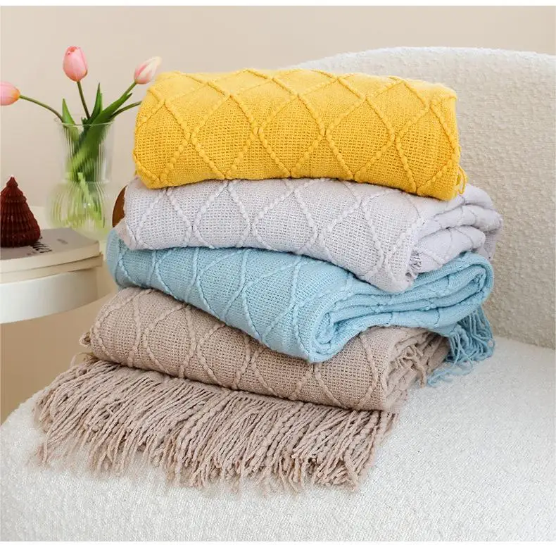 Throw-Lightweight-Breathable-Blanket-Lightweight-Decorative-Soft-Nap-Throw-Blanket-With-Tassel-for-Chair-Picnic