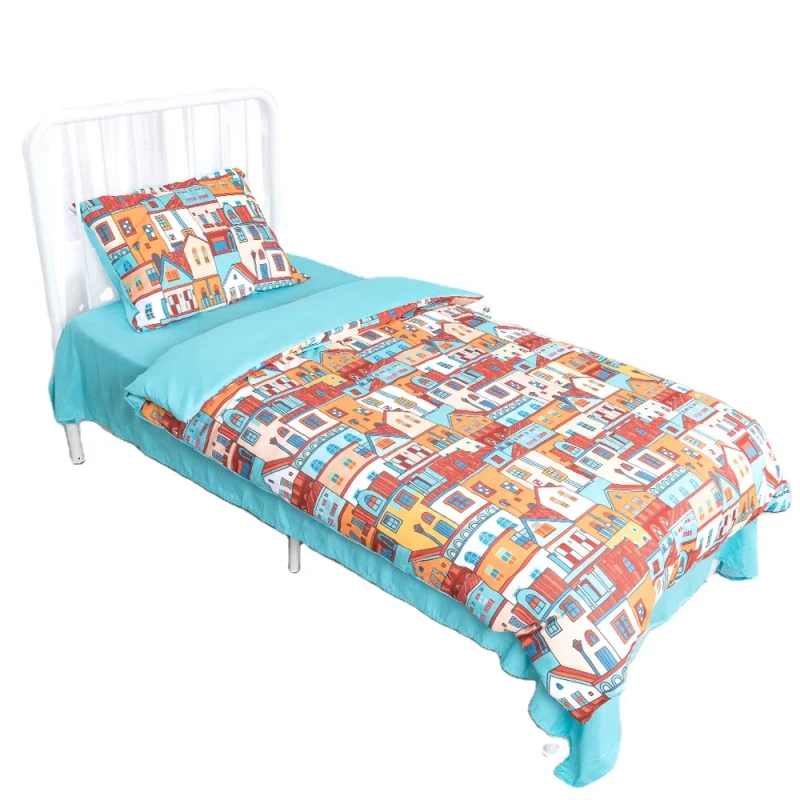 Toddler-Bed-Kids-Bedding-Girl-3D-Digital-Print-Roman-Color-House-Bedding-Set-100-Cotton-Kids-Quilt