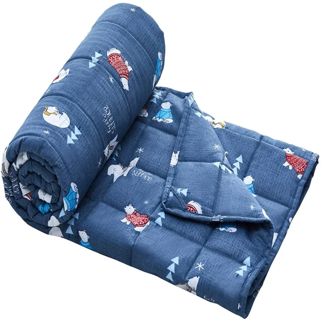 Toddler-Weighted-Blanket-3-Lbs-Cotton-Washable-Breathable-Folded-Design-for-Four-Seasons-Use