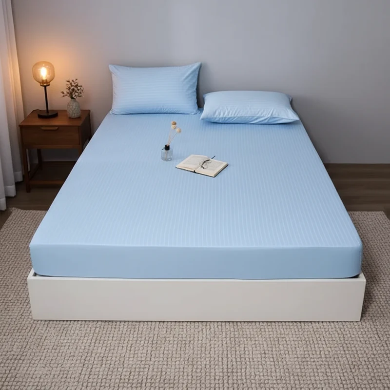 Towel-Fabric-Mattress-Protector-Elastic-Belt-and-Waterproof-Cover-for-Beds