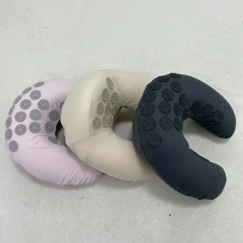 Travel-Acupressure-Body-Massager-U-Shaped-Cotton-Memory-Foam-Neck-Pillow-with-Spikes-Comfortable-for-Long-Journeys
