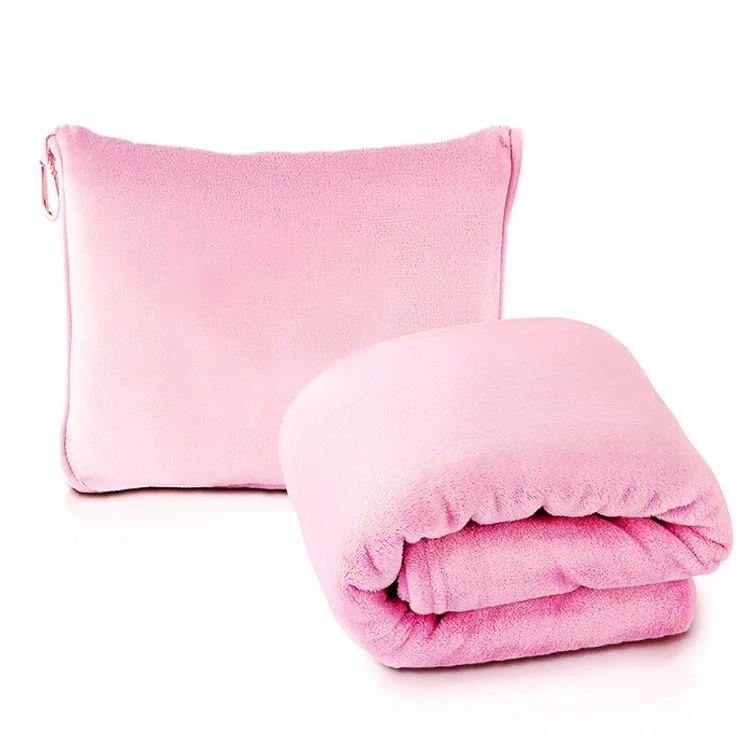 Travel-Blanket-2-in-1-Airplane-Throw-Blankets-in-Soft-Bag-Pillow-Case-With-Hand-Luggage-Belt