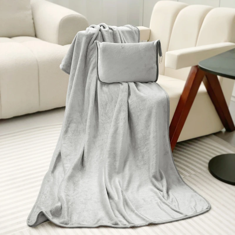 Travel-Blanket-Pillow-Throw-Fleece-Travel-Pillow-Blanket-Set-for-Airplane-Fluffy-Fuzzy-Soft-Cozy-Thick-Lightweight-Four-Seasons