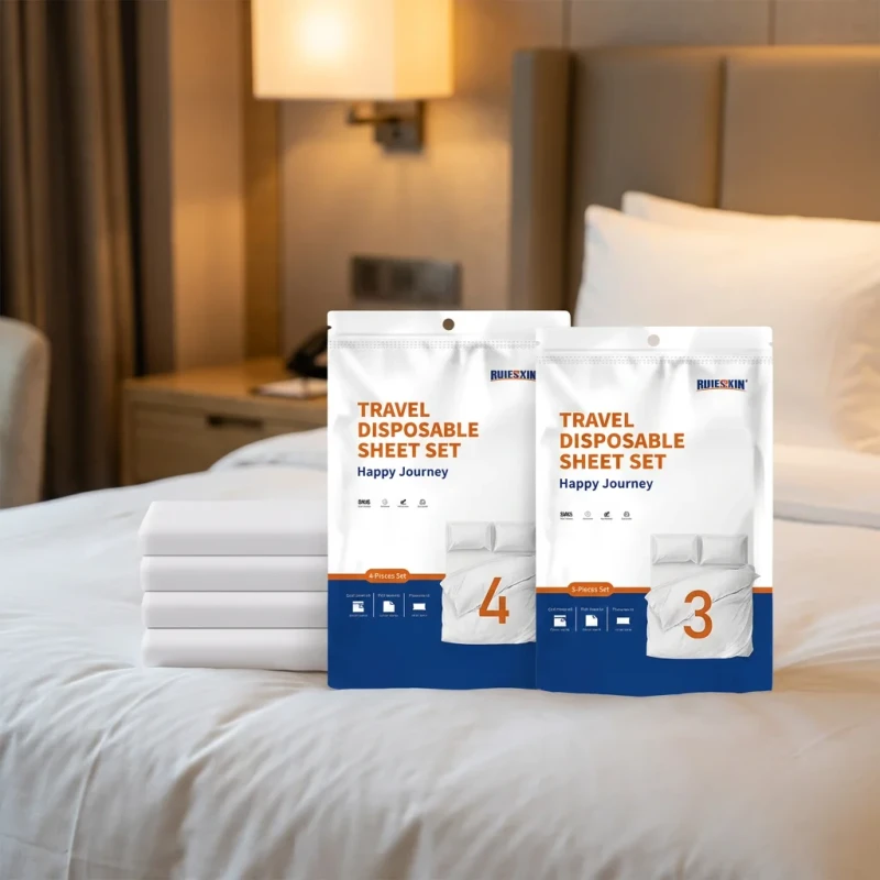 Travel-Disposable-Bedding-Set-3-4-Pcs-Individually-Wrapped-Hotel-Bed-Sheet-Quilt-Cover-Pillowcase-Portable-Non-woven-Set
