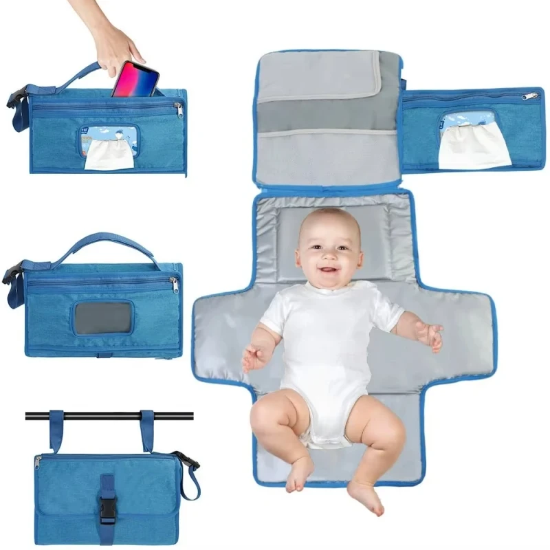 Travel-Friendly-Convenient-Newborn-Baby-Diaper-Changing-Station-Foldable-and-Waterproof-Pad-Cover-for-Busy-Parents