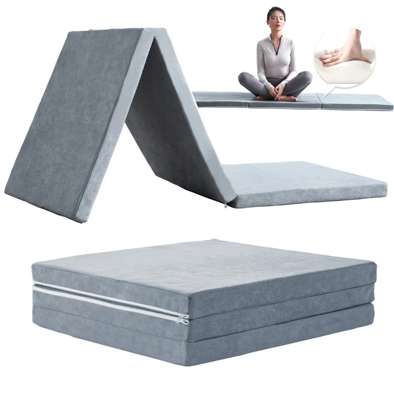 Tri-Foldable-Folding-High-Density-Foam-Mattress-Single-Bed-Mattress-for-Sleeping-Traveling-Camping-Mattress