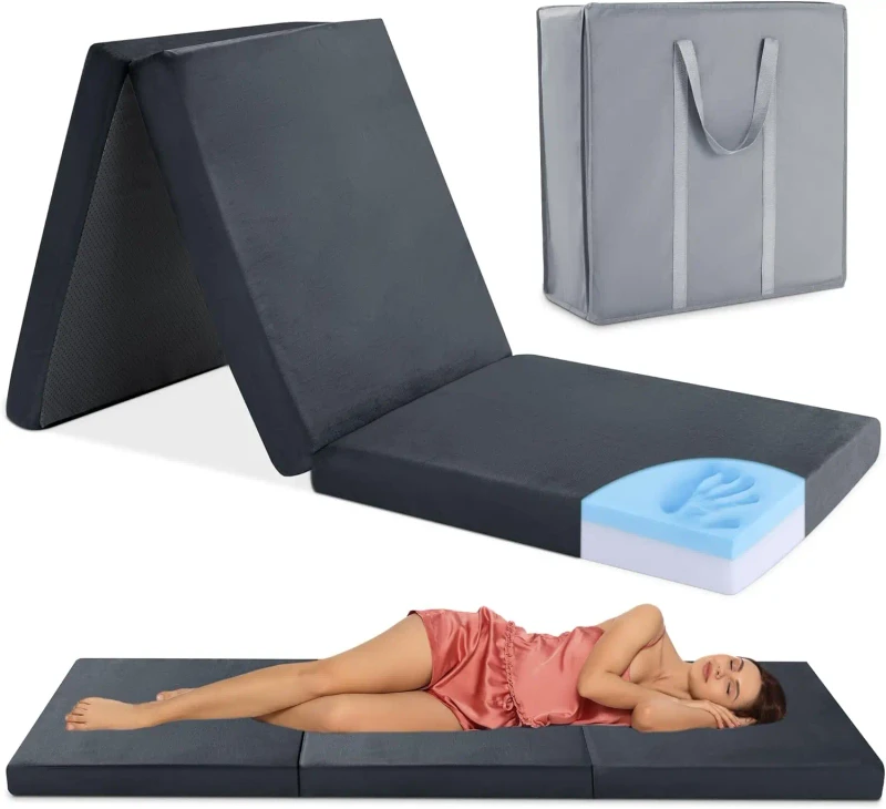 Tri-fold-Memory-Foam-Mattress-Full-Size-Eco-Friendly-Medium-Firm-Bedroom-School-Hotel-Use-Portable-Floor-Bed-Mat