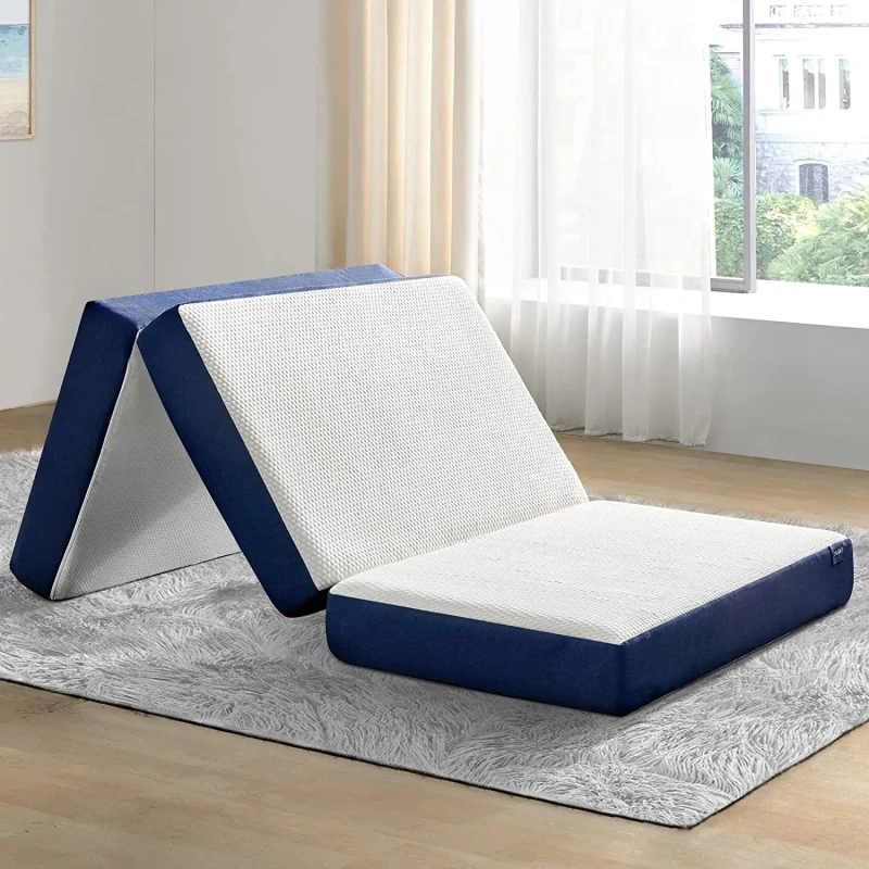 Tri-fold-Portable-Folding-Mattress-Cover-Memory-Foam-Mattress-Topper-with-Washable-Cover