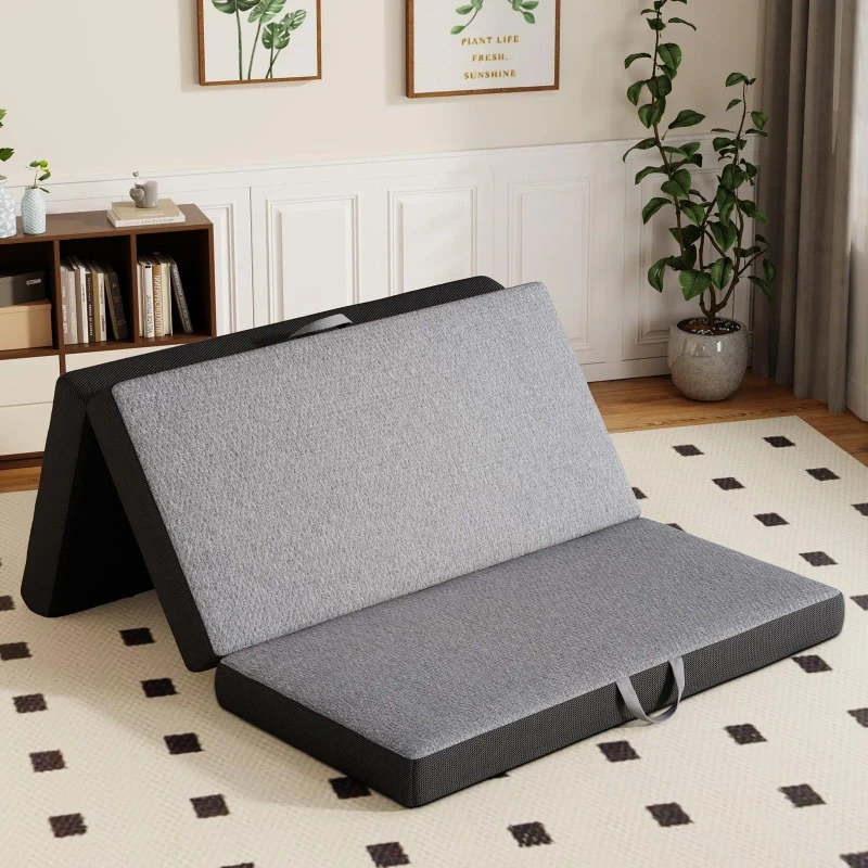 Trifold-Cooling-Gel-Memory-Foam-Mat-Foldable-Movable-Picnic-Light-Weight-Slim-Double-Mattress-6-Inch-Queen-Size-Foldable-Pad