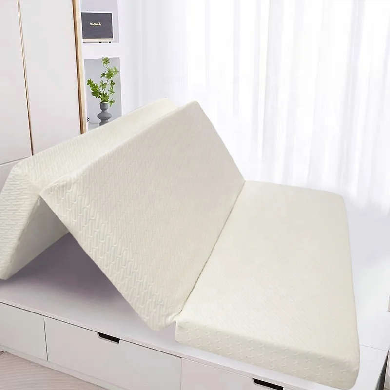 Triple-Folding-Disposable-Bed-Protection-Pad-Knitted-Plain-Style-Adult-Folding-Mat-for-Home-Mattress-Cover