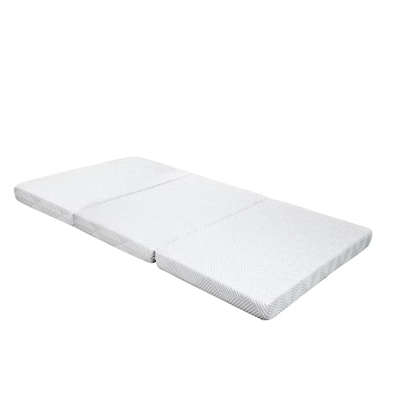 Triple-Folding-King-Size-Mattress-Topper-Elastic-Knitted-Cover-High-Density-Memory-Foam-for-Comfortable-Sleep