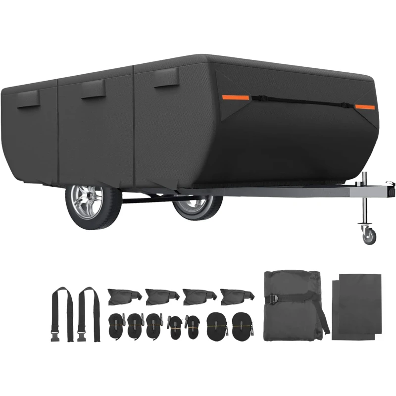 Triple-Layers-900D-Reinforced-Waterproof-Windproof-Outdoor-Side-Straps-Pop-up-Folding-Trailer-RV-Camper-Cover
