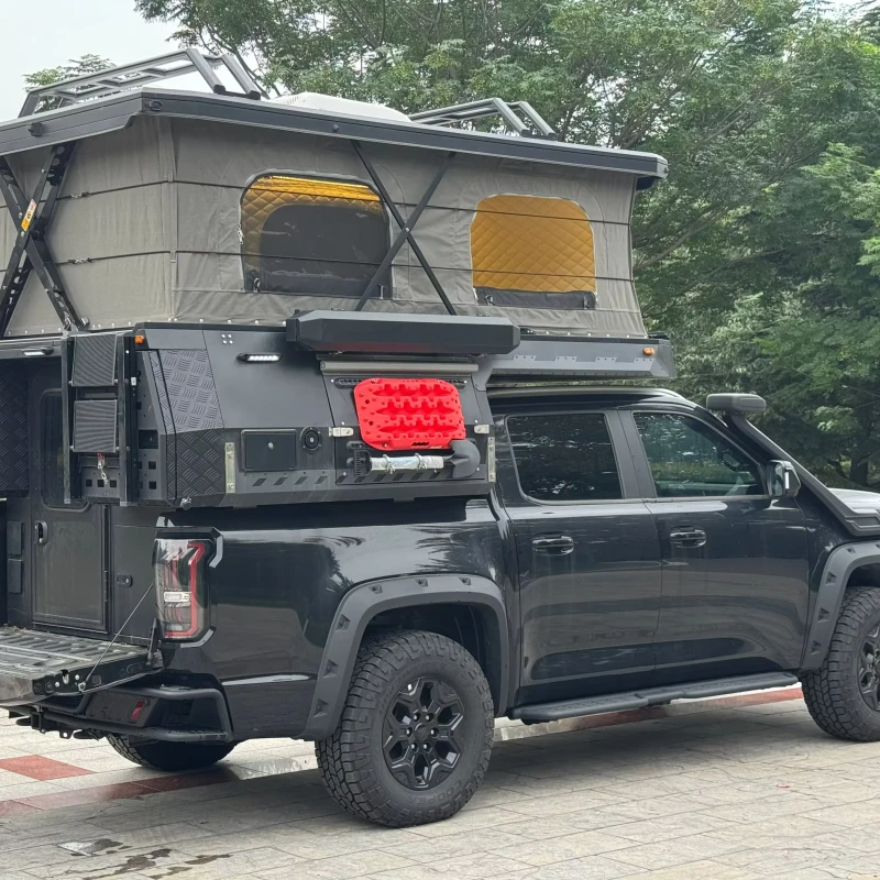 Truck-Bed-RV-Camper-Pickup-Camper-with-Travel-Trailer-Features