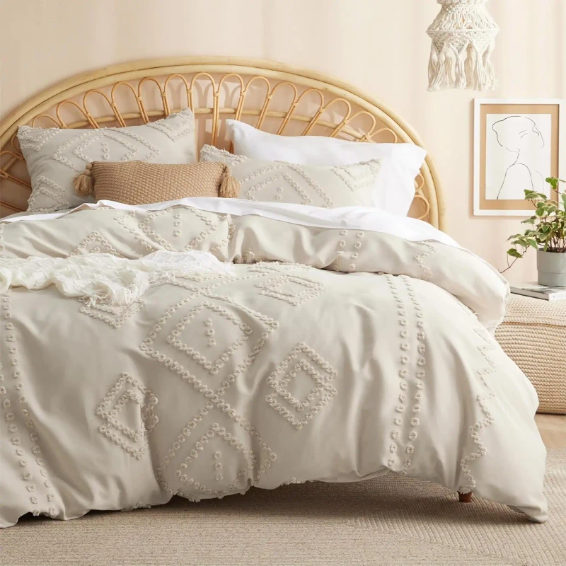 Tufted-Duvet-Cover-King-Size-Soft-Lightweight-Duvet-Covers-Set-for-All-Seasons-3-Pieces-Boho-Embroidery-Shabby-Chic-Bedding-Set