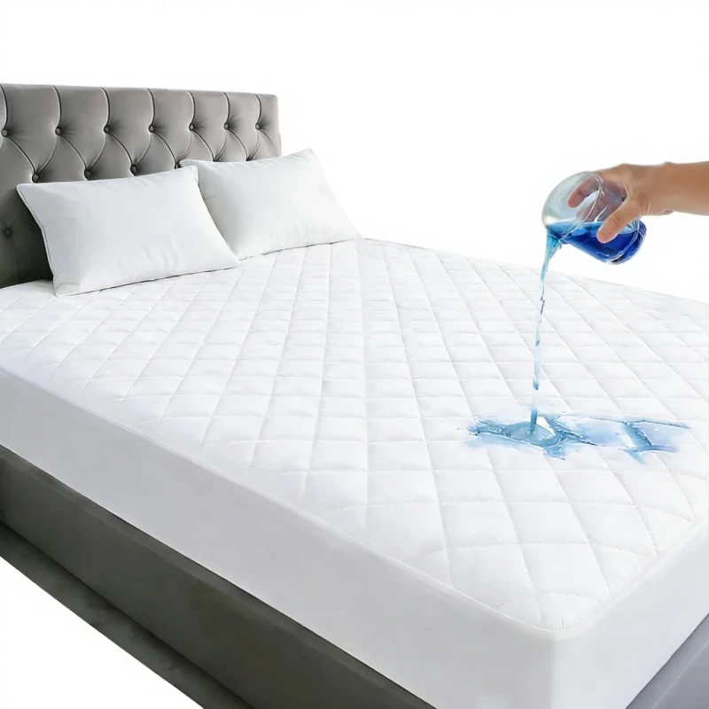 Twin-Size-Waterproof-Washable-Mattress-Protector-Padded-Cover-Fitted-Deep-Pocket-18-Soft-Breathable