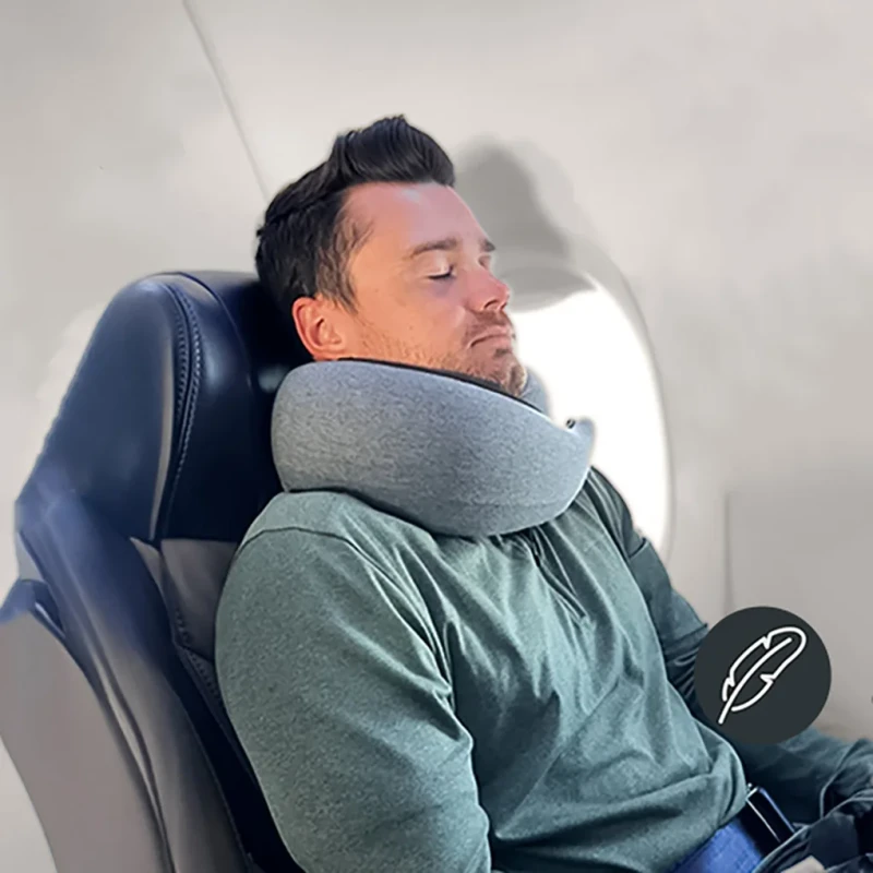 U-Shape-Ergonomic-Travel-Pillow-Memory-Portable-Neck-Support-for-Airplane-Travel-Includes-Storage-Bag-Logo-Print