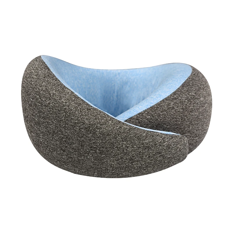 U-Shaped-Cotton-Memory-Foam-Pillow-for-Neck-Support-Travel-Office-Use-Slow-Rebound-Customizable-with-Logo-Embroidery