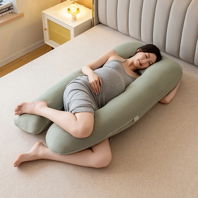U-Shaped-Maternity-Pregnancy-Pillow-Customized-Color-Soft-Body-Support-Washable-Removable-Cover-PP-Cotton-Filling-OEKO-TEX