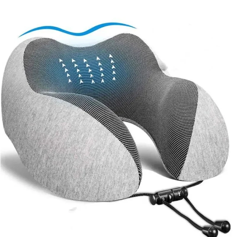 U-Shaped-Memory-Foam-Neck-Pillow-Soft-Travel-and-Massage-Bedding-Removable-for-Office-Camping-and-Airplane-Sleeping