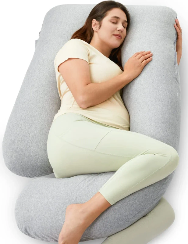 U-Shaped-Pregnancy-Pillows-with-Cotton-Removable-Cover-57-Inch-Full-Body-Pillow-Maternity-Support