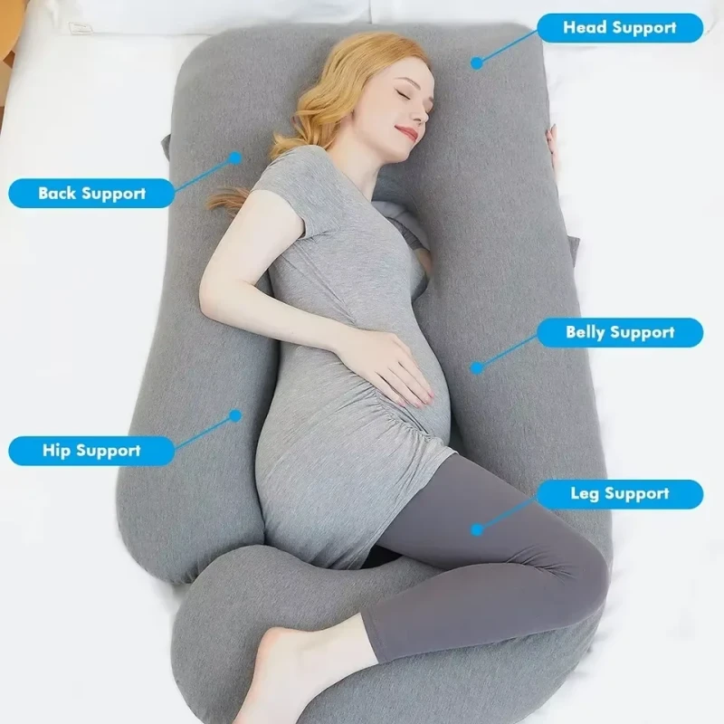 U-Shaped-Pregnancy-Pillows-with-Cotton-Removable-Cover-Full-Body-Pillow-Maternity-Support-for-Pregnant-Women